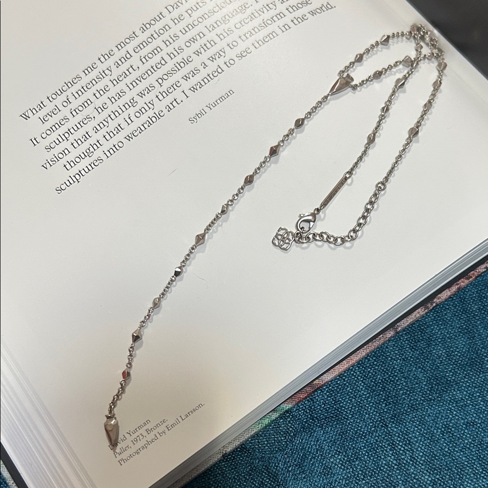 Kendra Scott Silver “Grant” Y lariat Necklace